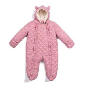 EGG New York- Mauve Little Bear Quilted Snowsuit- MAUVE (PINK)